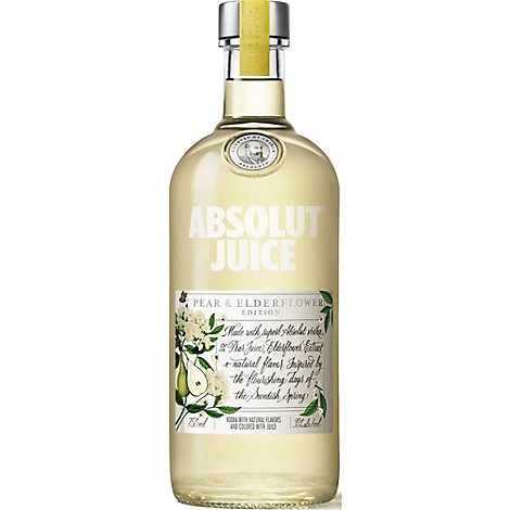 Absolut Vodka Juice Pear Elderflower - 750 Ml