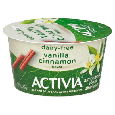 Activia Probiotic Yogurt Dairy Free Almondmilk Vanilla Cinnamon 5.3