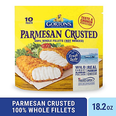 Gortons Fish Fillets Breaded Parmesan Crusted - 18.2 Oz
