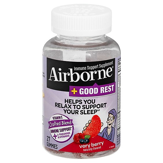 Airborne Immune Support Gummies + Good Rest Very Berry - 27 Count