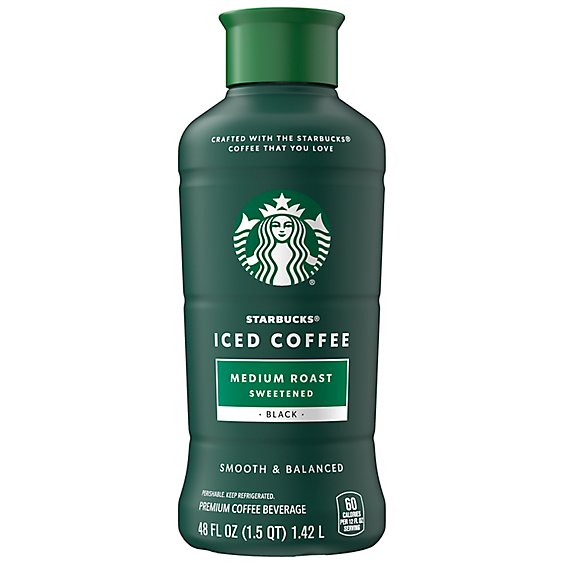 Starbucks Lightly Sweetened Premium Iced Coffee Beverage Bottle - 48 Fl. Oz.