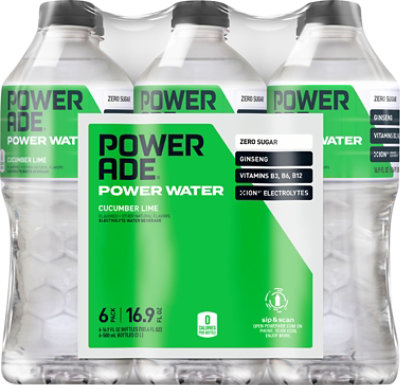 POWERADE Power Water Cucumber Lime - 6-16.9 Fl. Oz. - Image 2