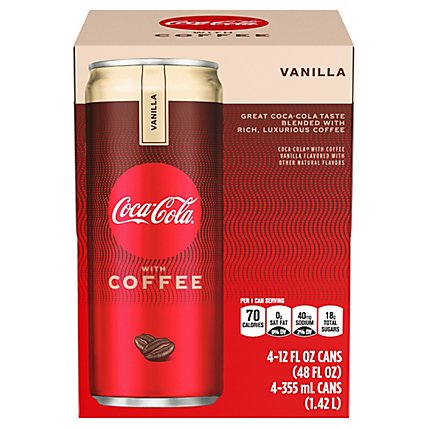 Coca-Cola Soda with Coffee Vanilla Cans - 4-12 Fl. Oz. - Image 3
