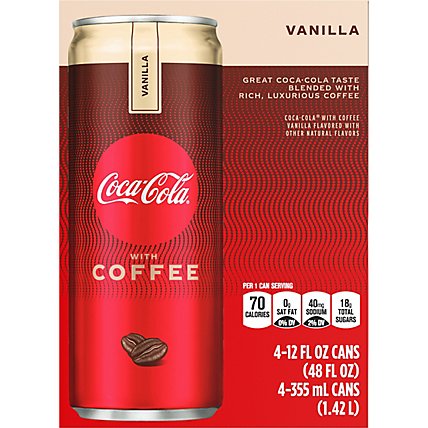 Coca-Cola Soda with Coffee Vanilla Cans - 4-12 Fl. Oz. - Image 6