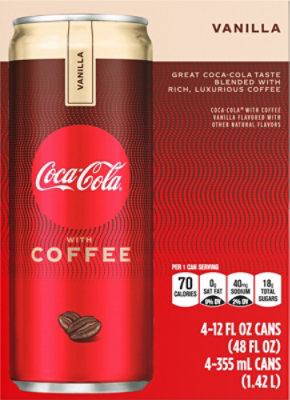 Coca-Cola Soda with Coffee Vanilla Cans - 4-12 Fl. Oz. - Image 6