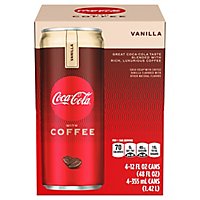 Coca-Cola Soda with Coffee Vanilla Cans - 4-12 Fl. Oz. - Image 1
