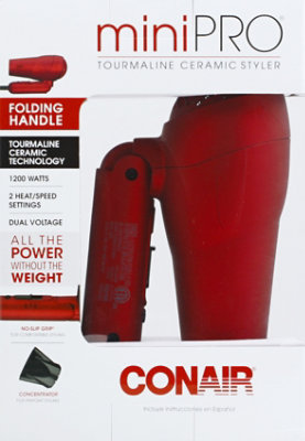 Conair Minipro Dryer Tourmaline Ceramic With Folding Handle - Each - Image 2