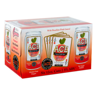 ACE Cider Premium Craft Guava Cans - 6-12 Fl. Oz.
