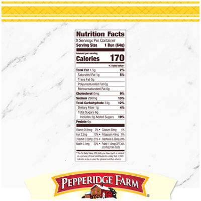 Pepperidge Farm Butter Hamburger Buns - 18 Oz - Image 3