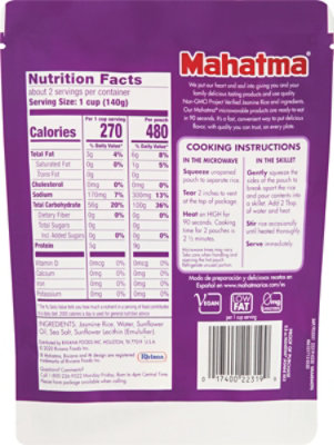 Mahatma Jasmine Rice Ready to Serve In Pouch - 8.8 Oz - Image 7