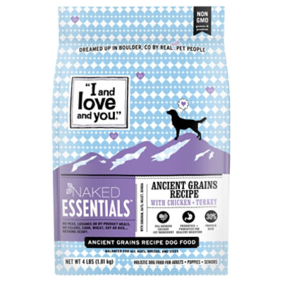 I and love and you Naked Essentials Ancient Grains Chicken + Turkey Dry Dog Food - 4 Lb - Image 3