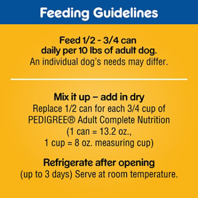 Pedigree Prime Rib/Chicken Rice & Vegetable Adult Soft Wet Dog Food Cans Variety Pack - 12-13.2 Oz - Image 3