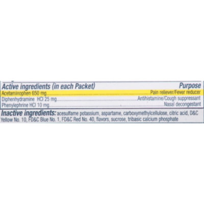 Vicks FluTherapy Pain Reliever Night Severe Cold & Flu Packets Honey Lemon - 6 Count - Image 3