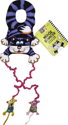 Fat Cat Big Mamas Mouse Bouncer Catnip Toy Doorknob Hanger - Each - Image 2