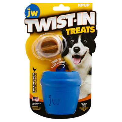 JW Twist In Treats Dog Toy With Treat Chicken Flavor - Each