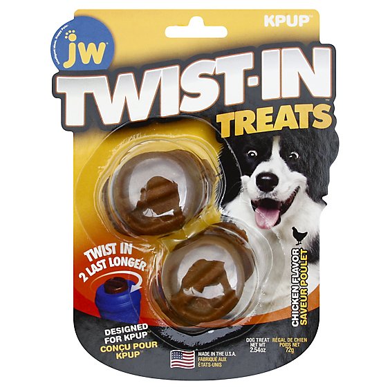 JW Twist In Treats Dog Treats Chicken Flavor 2 Count - 2.54 Oz