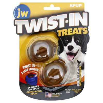 JW Twist In Treats Dog Treats Chicken Flavor 2 Count - 2.54 Oz