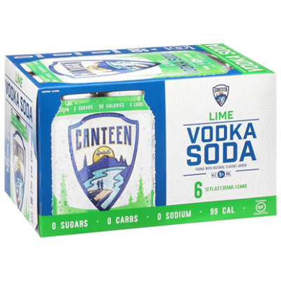 Canteen Lime Vodka Soda - 6-12 Fl. Oz.