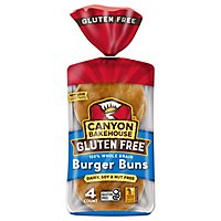 Canyon Bakehouse Gluten Free 100% Whole Grain Hamburger Buns Fresh 4 Count - 12 Oz - Image 3
