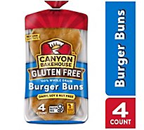 Canyon Bakehouse Gluten Free 100% Whole Grain Hamburger Buns Fresh 4 Count - 12 Oz