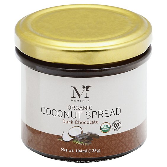 Mementa Organic Coconut Spread Dark Chocolate - 135 Gram