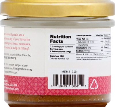 Mementa Organic Coconut Spread Almond - 135 Gram - Image 3