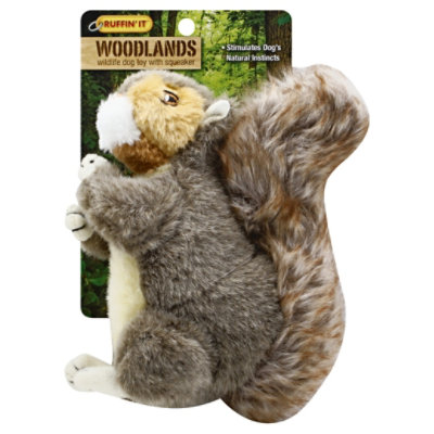 Ruffin It Woodlands Dog Toy With Squeaker Squirrel - Each