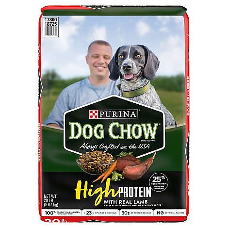 Dog Chow Dog Food Dry High Protein Lamb & Beef - 20 Lb