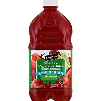 Signature SELECT Low Sodium 100% Vegetable Juice - 64 Fl. Oz. - Image 2