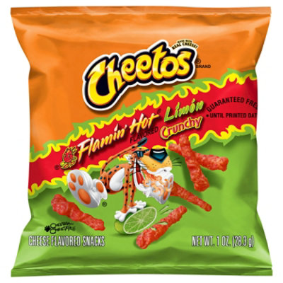 CHEETOS Snacks Cheese Flavored Crunchy Flamin Hot Limon - 1 Oz - Image 3