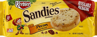 Keebler Sandies Cookies Shortbread Pecan Family Size - 17.2 Oz - Pavilions