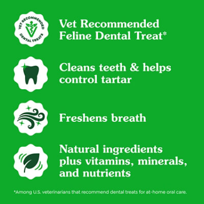 Feline Greenies Oven Roasted Chicken Flavor Adult Natural Dental Care Cat Treats - 4.6 Oz - Image 2