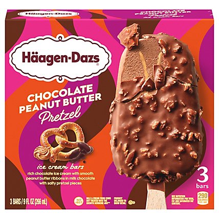 Haagen-Dazs City Sweets Chocolate Peanut Butter Pretzel Ice Cream Bar - 9 Fl. Oz. - Image 3