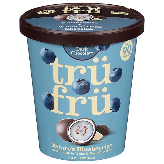 Tru Fru Blueberries Frozen Fresh In White & Dark Chocolate - 5 Oz