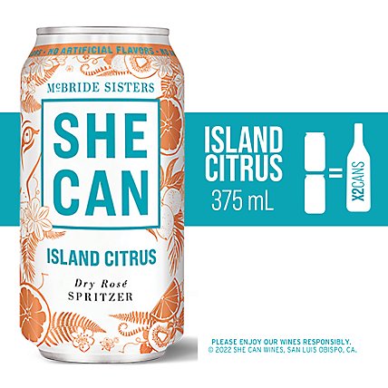She Can Island Citrus Dry Rose Spritzer - 375 Ml - Image 1