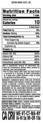 Monster Energy Ultra Rosa Sugar Free Energy Drink - 16 Fl. Oz. - Image 3