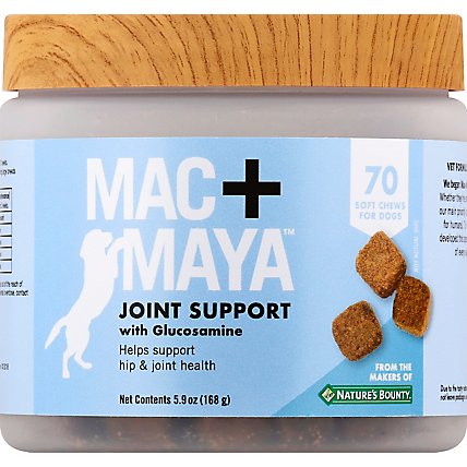 Mac+Maya Joint Support Soft Chew For Dogs With Glucosamine 70 Count - 5.9 Oz - Image 2