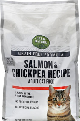 Open Nature Cat Food Adult Grain Free Salmon & Chickpea Recipe Bag - 16 Lb - Image 2