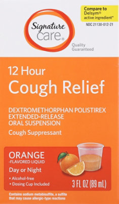 Signature Select/Care Cough Relief 12 Hour Orange - 3 Fl. Oz. - Image 2