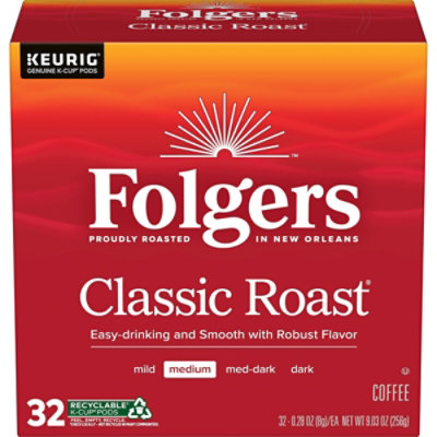 Folgers Classic Roast K -Cup - 32 Count - Image 1