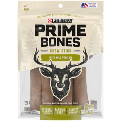 Prime Bones Dog Treats Long Lasting Chew Treats Venison - 9.7 Oz