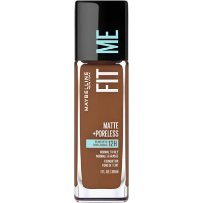 Maybelline Fit Me Matte + Poreless Liquid Foundation Makeup Deep Golden - 1 Fl. Oz. - Image 3