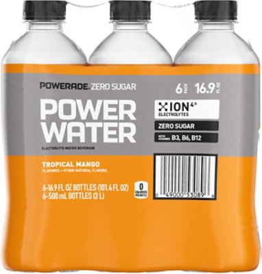 POWERADE Power Water Tropical Mango Bottles - 6-16.9 Fl. Oz. - Image 6