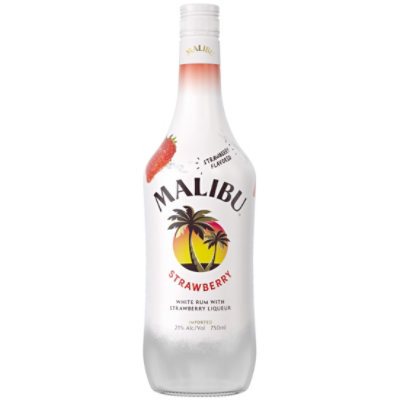 Malibu Flavored Caribbean Rum With Strawberry Liqueur Bottle - 750 Ml - Image 1
