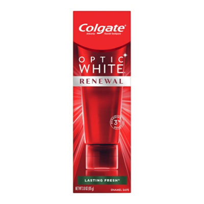 Colgate Optic White Renewal Lasting Fresh Teeth Whitening Toothpaste - 3 Oz