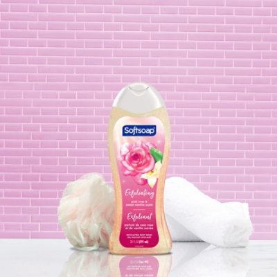 Softsoap Exfoliating Body Wash Lustrous Glow Pink Rose & Vanilla - 20 Fl. Oz. - Image 3