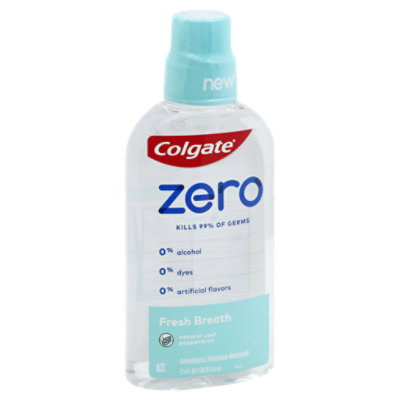 Colgate Zero Mouthwash Antigingivitis Fresh Breath Natural Cool Peppermint - 17.4 Fl. Oz