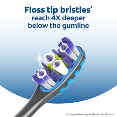 Colgate 360° Advanced Floss Tip Bristles Manual Toothbrush Medium - 2 Count - Image 3