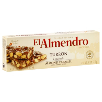 El Almendro Turron Chocolate Almond Caramel With Sesame Seeds - 2.5 Oz -  Pavilions
