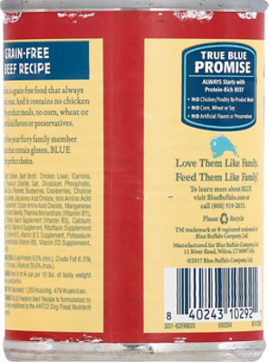 BLUE Freedom Dog Food Adult Grain Free Beef Recipe - 12.5 Oz